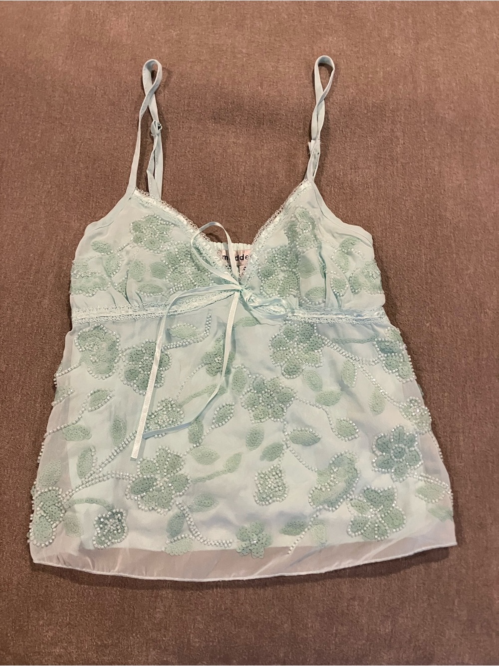 Madden Girl Light Mint babydoll Top